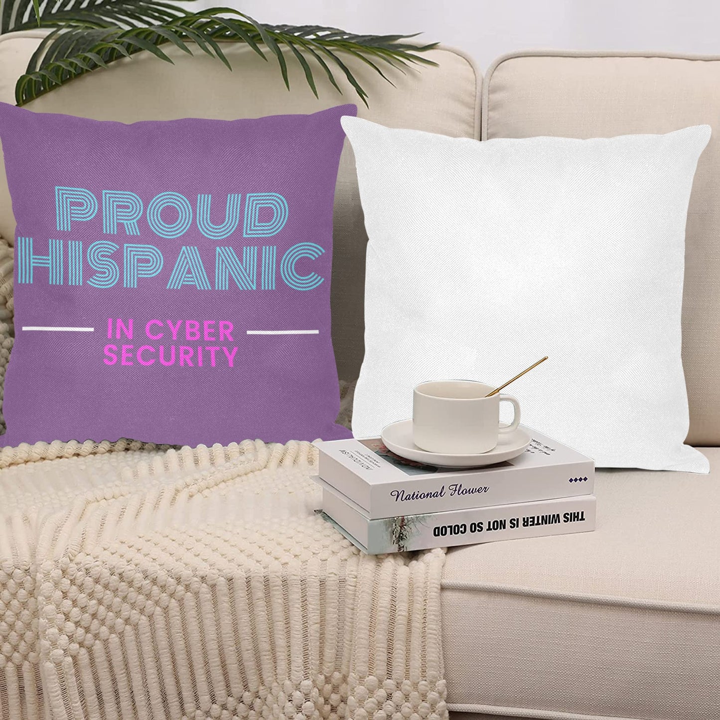 Proud Hispanic Linen Zippered Pillowcase 18" x 18"(One Side & Pack of 2)