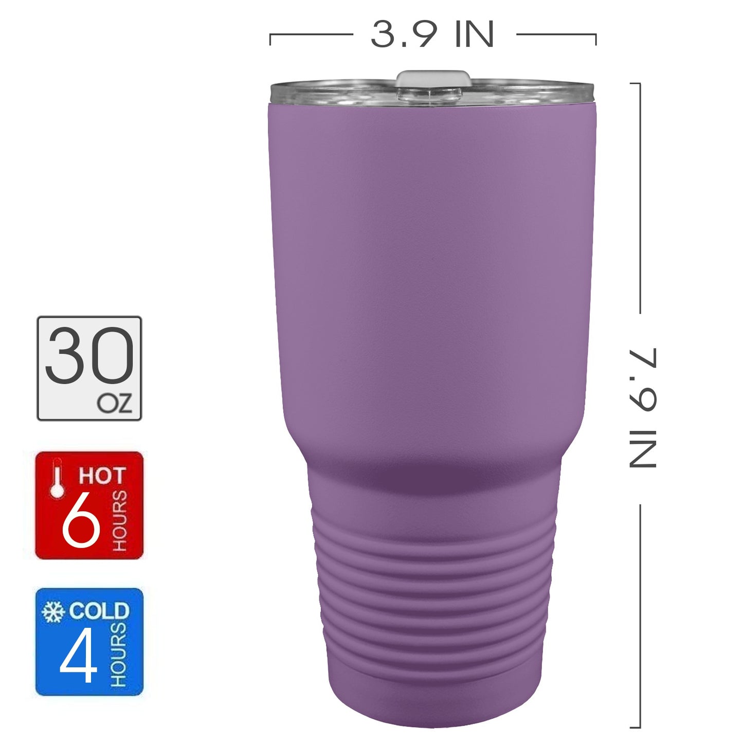 Raices Purple Tumbler Insulated Stainless Steel Tumbler (30oz ）