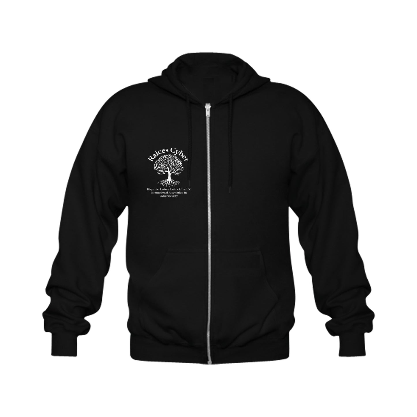 Raices black Full Zip Hooded Sweatshirt