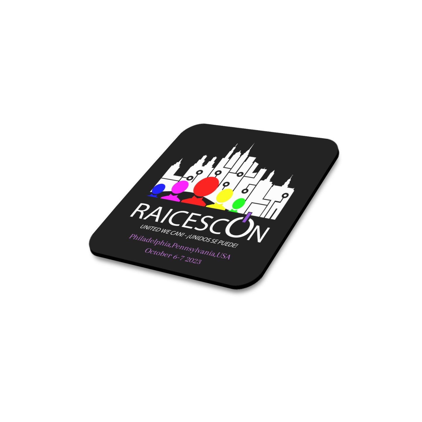 RaicesCon Black Magnet Custom Fridge Magnets(3.54" x 3.54")